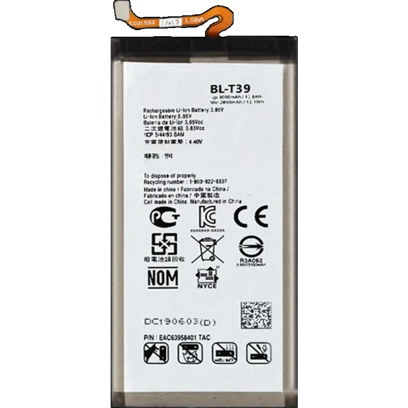 New High quality Replacement Battery BL-T39 For LG G7 ThinQ Q7 G710 Q7+ LMQ610 G7+ ThinQ  Phone Batteries 3000mAh