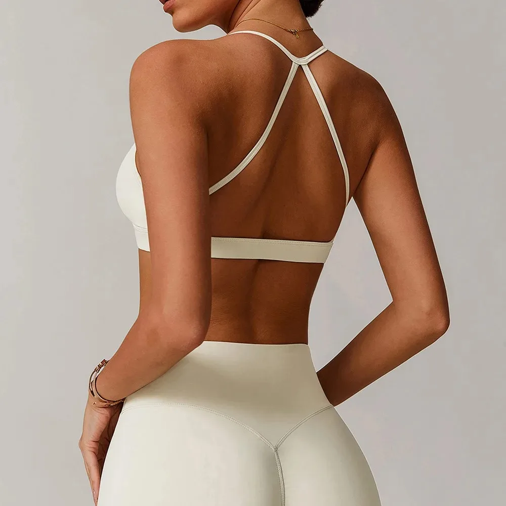 

Women Yoga Sports Bra Breathable Shock Proof Gym Workout Fitness Push up Top Cross Back Yoga Running Active Sportswear Vest Bra