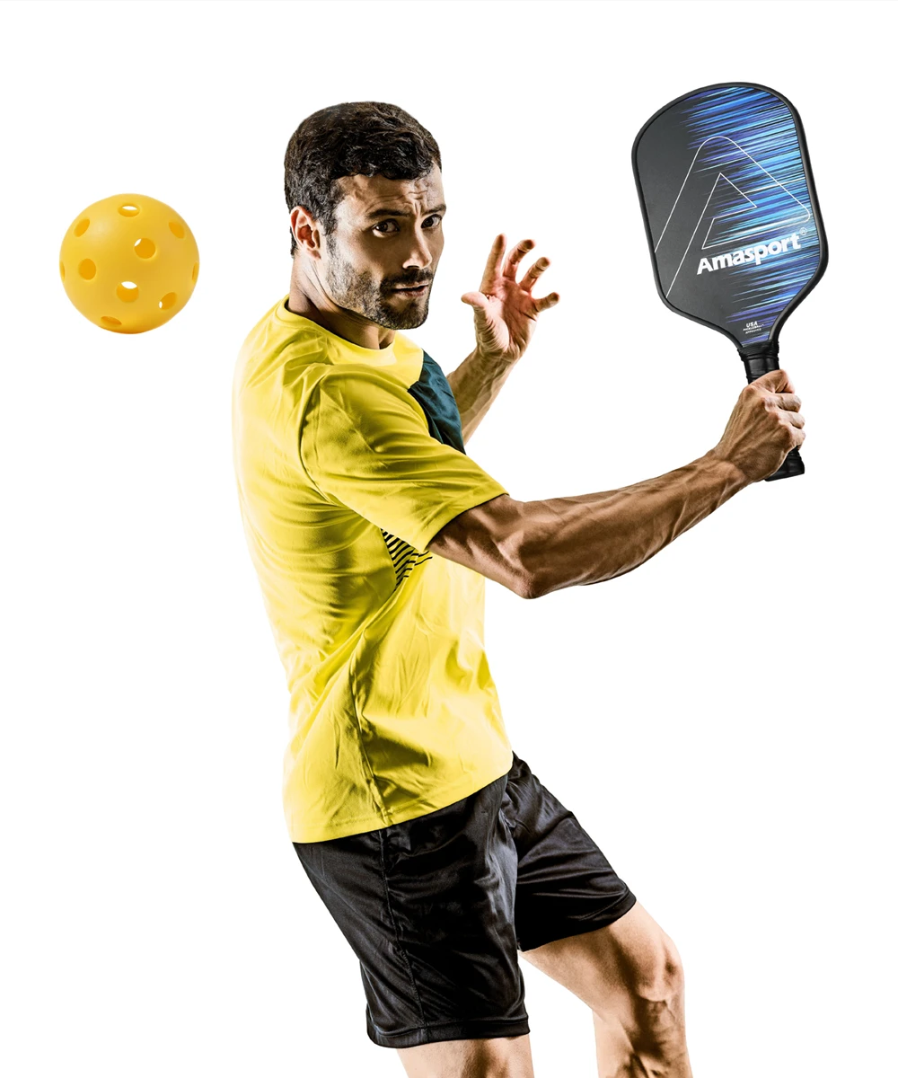 AMASPORT Pickleball Paddle Carbon Friction Surface 16mm polypropylene core UNIBODY THERMOFORMING CONSTRUCTION Pickleball Racket