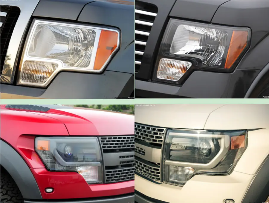 For Ford Raptor F-150 2009-2014 Headlamp Transparent Cover Lampshade Lamp Headlight Shell Plexiglass Replace Original Lens