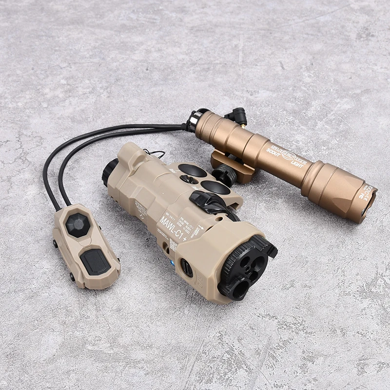 Imagem -02 - Tactical Airsoft Verde e Azul Red Dot Laser High Power Caça Lanterna Interruptor de Função Axon Mawl-c1 ir M300a M600c