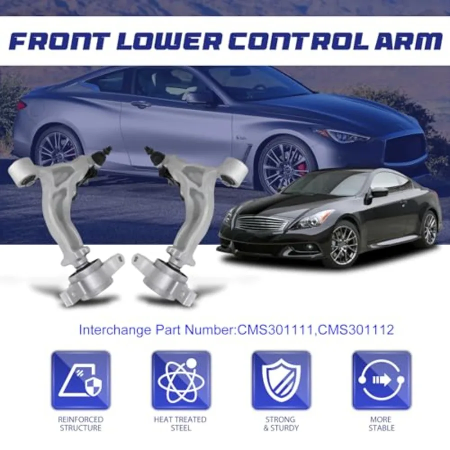 Brazo de control inferior delantero con casquillo de rótula LH RH reemplazo del conjunto lateral para 201415 1722 Infiniti Q60 1417 QX50 1422 Q50 20