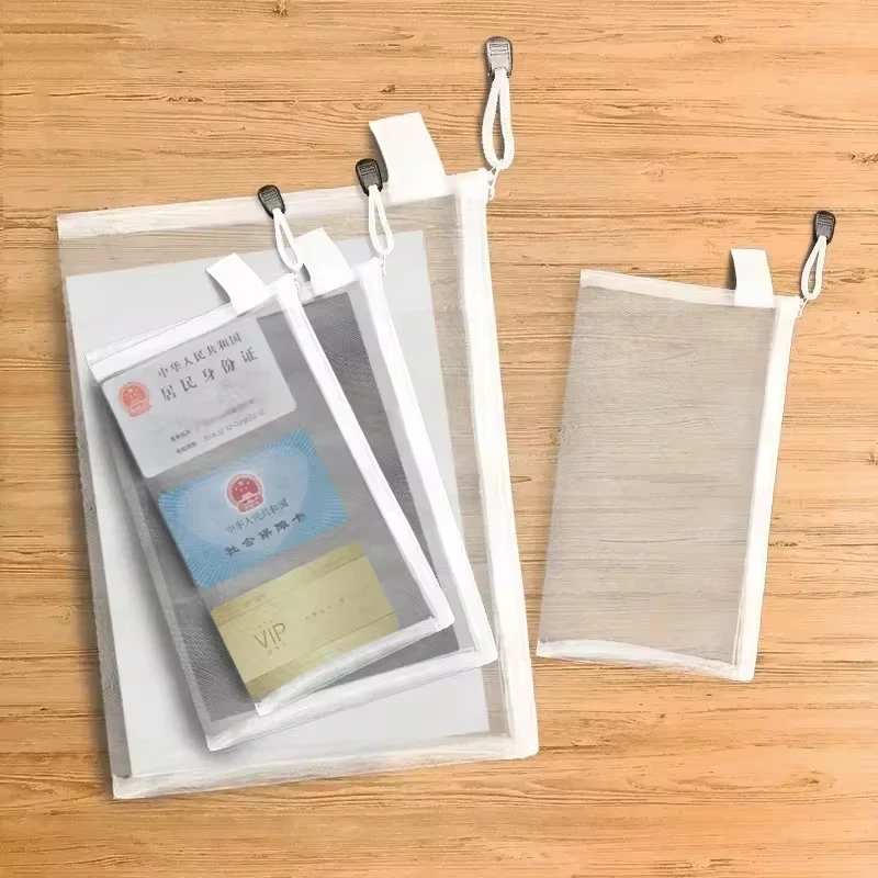 Mesh Zipper File Bag Toy Storage Bag Building Block Puzzle Sub-package Bag Children Zipper Transparent Finishing Storage Box