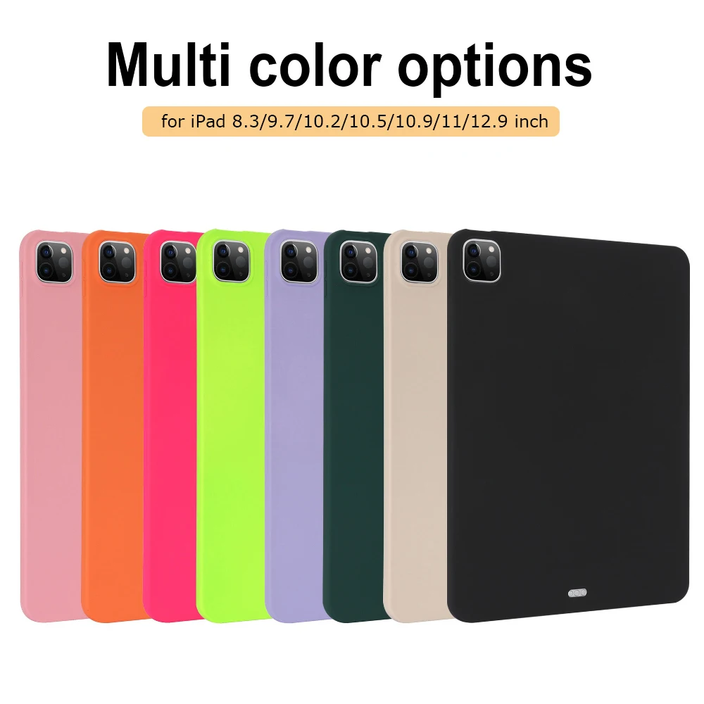 Official Recommend Silicone Case for iPad 2024 Air 6 5 4 10.9 inch 10th Pro 11 10.2 8 9th Case Mini 6 Pro 12.9 13 Back Shell