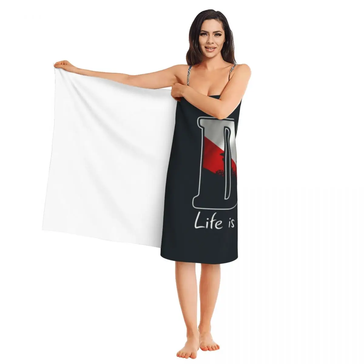 Scuba Diving Beach Towel Quick Drying Life is Better underwater Super Soft Microfiber Pool Sauna Towels