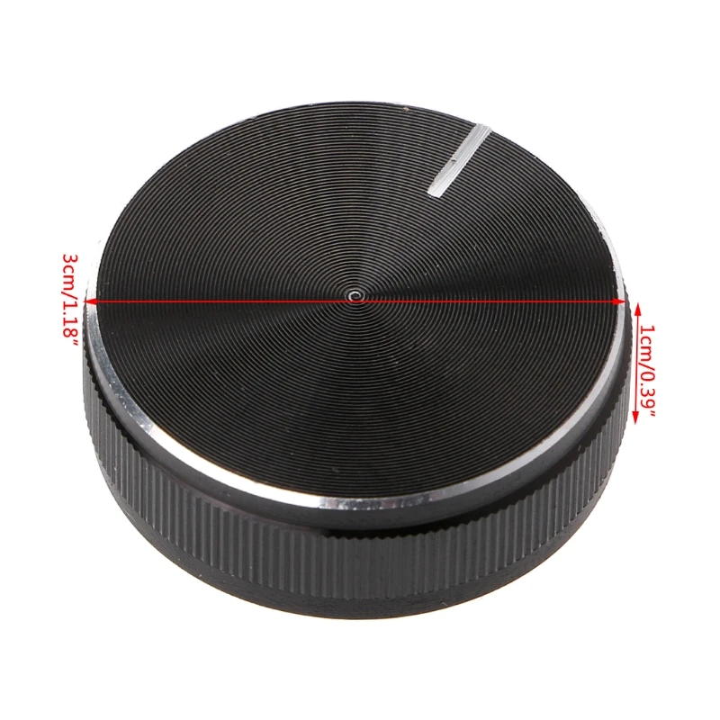 Aluminum Alloy Rotary Control Potentiometer Knob 30x10mm 6mm Shaft Hole