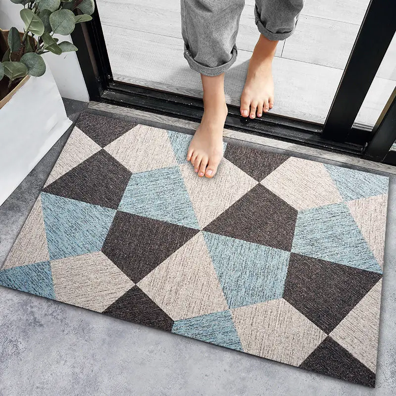 VIKAMA Crystal Velvet Entrance Carpet, Bathroom, Bedroom, Toilet, Home Kitchen Absorbent Foot Mat, Entrance Door Rug, Home Decor