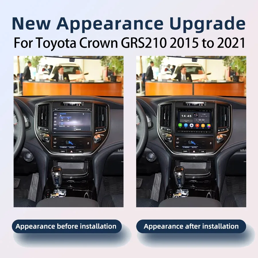 Car Radio For Toyota Crown GRS210 2015-2021 wireless CarPlay Navigation Stereo Multimedia Video Player