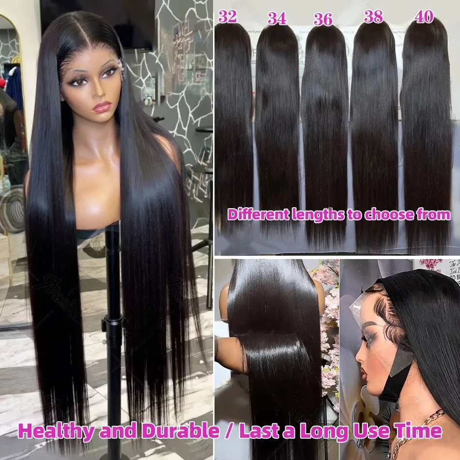 Lakeisha 30 32 بوصة العظام شعر طبيعي مفرود الباروكات HD 13x6 الدانتيل الباروكة الأمامية شفافة Preplucked الدانتيل شعر مستعار أمامي للنساء السود
