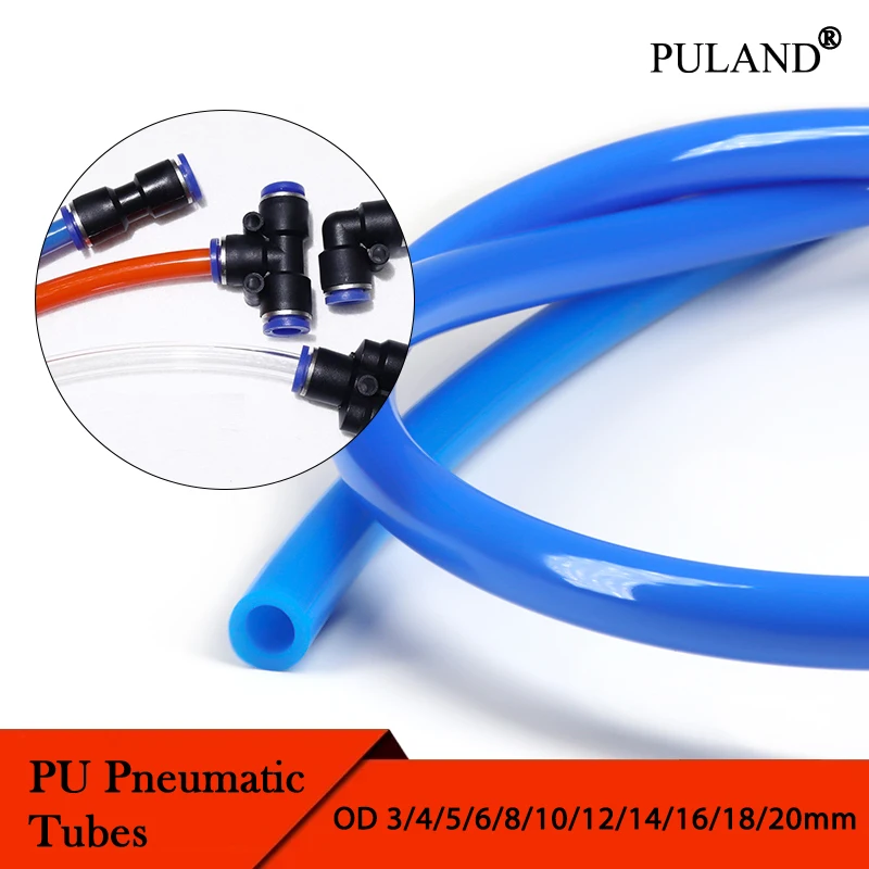 

1/3/5/8/10m PU Hose Pneumatic Tube Air Hose Polyurethane Pipe 3mm 4mm 6mm 8mm 10mm 12mm 14mm 16mm 18mm 20mm Air Component Hoses