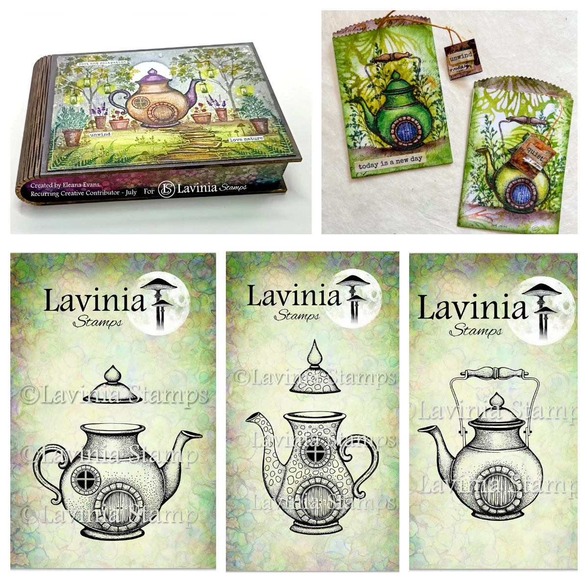 

2025 July New Teapot Cottage Stamp Teapot Transparent Stamp for DIY Holiday Gift Greeting Card Diary the Twilight Tea Collection