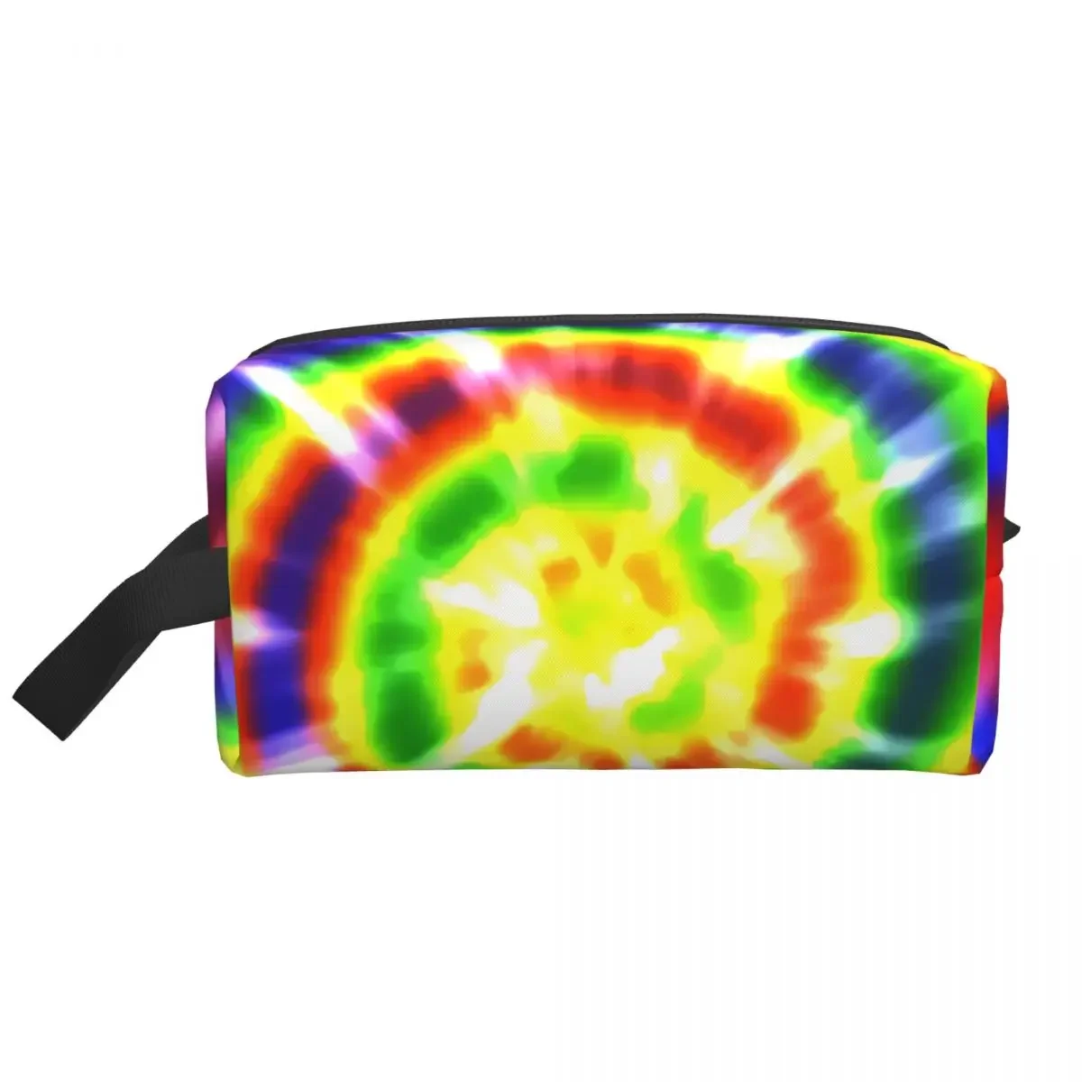 Custom Travel Colorful Tie Dye Toiletry Bag Traditional Dyeing Art Cosmetic Makeup Organizer Women Beauty Storage Dopp Kit Case