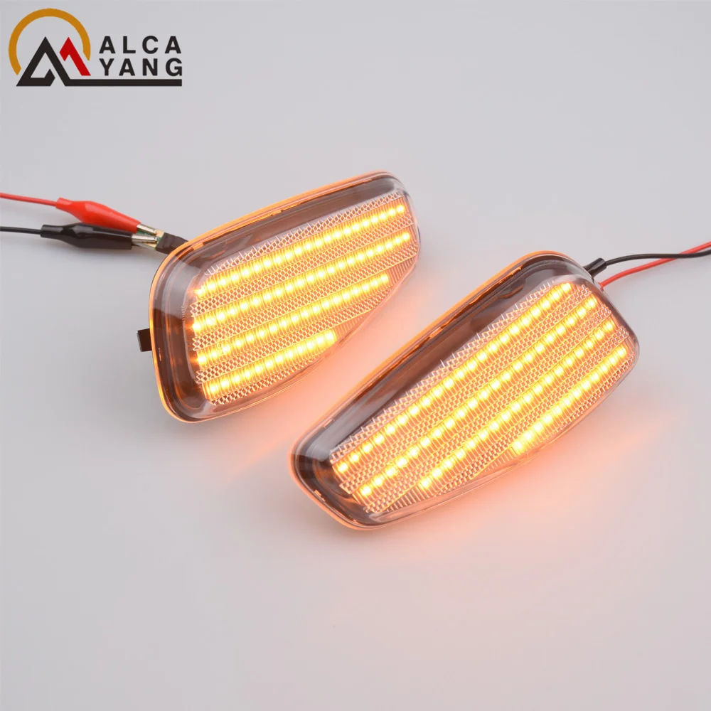 2 Stück LED Dynamische Seitenmarkierungs-Blinkleuchten für Jeep Renegade BU 2014-2021 Voll-LED-Blinkleuchten in Bernsteinfarbe – Detail 8
