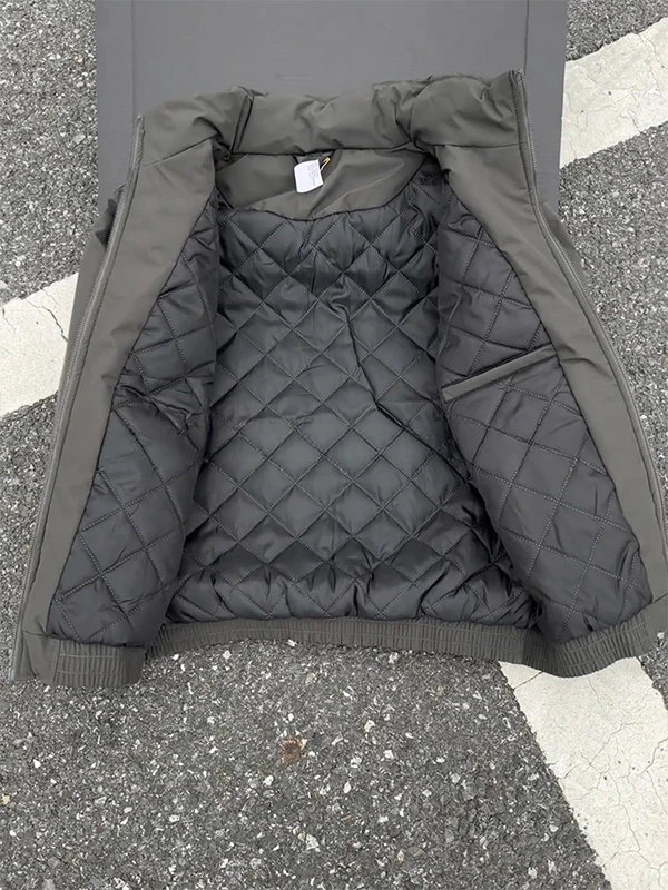 Deep ey American Deconstructed Cotton Jaet الرجال الشتاء Cleanfit صورة ظلية Thiened Flight Jaet الوقوف طوق القطن C... #5