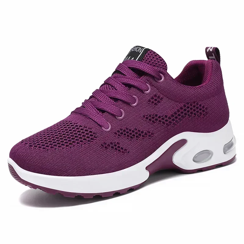 Zapatillas de correr cómodas y suaves para mujer, zapatos deportivos de malla transpirable, suela suave, a la moda, primavera y otoño, novedad