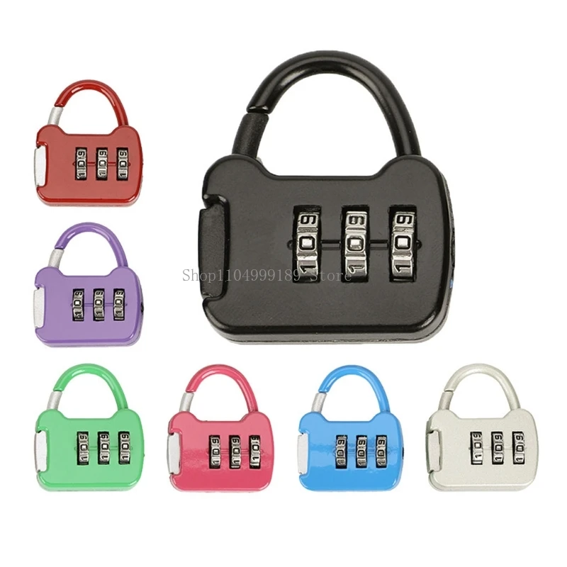 

Zinc Alloy Security Padlock Mini Shackle Lock Set Your Own Combination Lock Locker Anti-theft Locks Rustproof Colorful