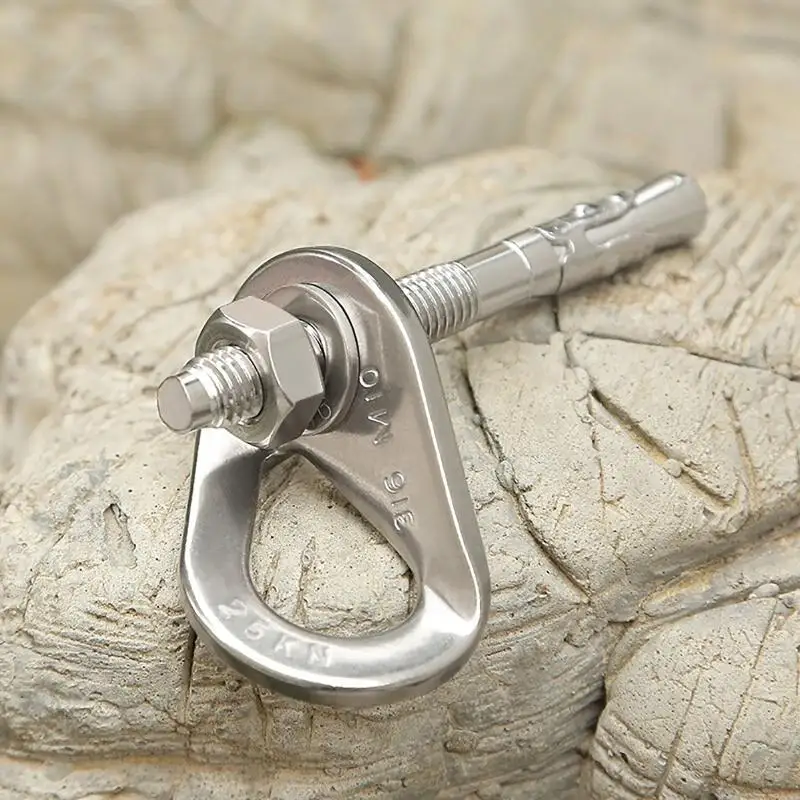 Punto de Anclaje para Escalada en Roca M8 M10 M12, Placa de Expansión de Acero Inoxidable 304, Herramienta de Rigging para Espeleología