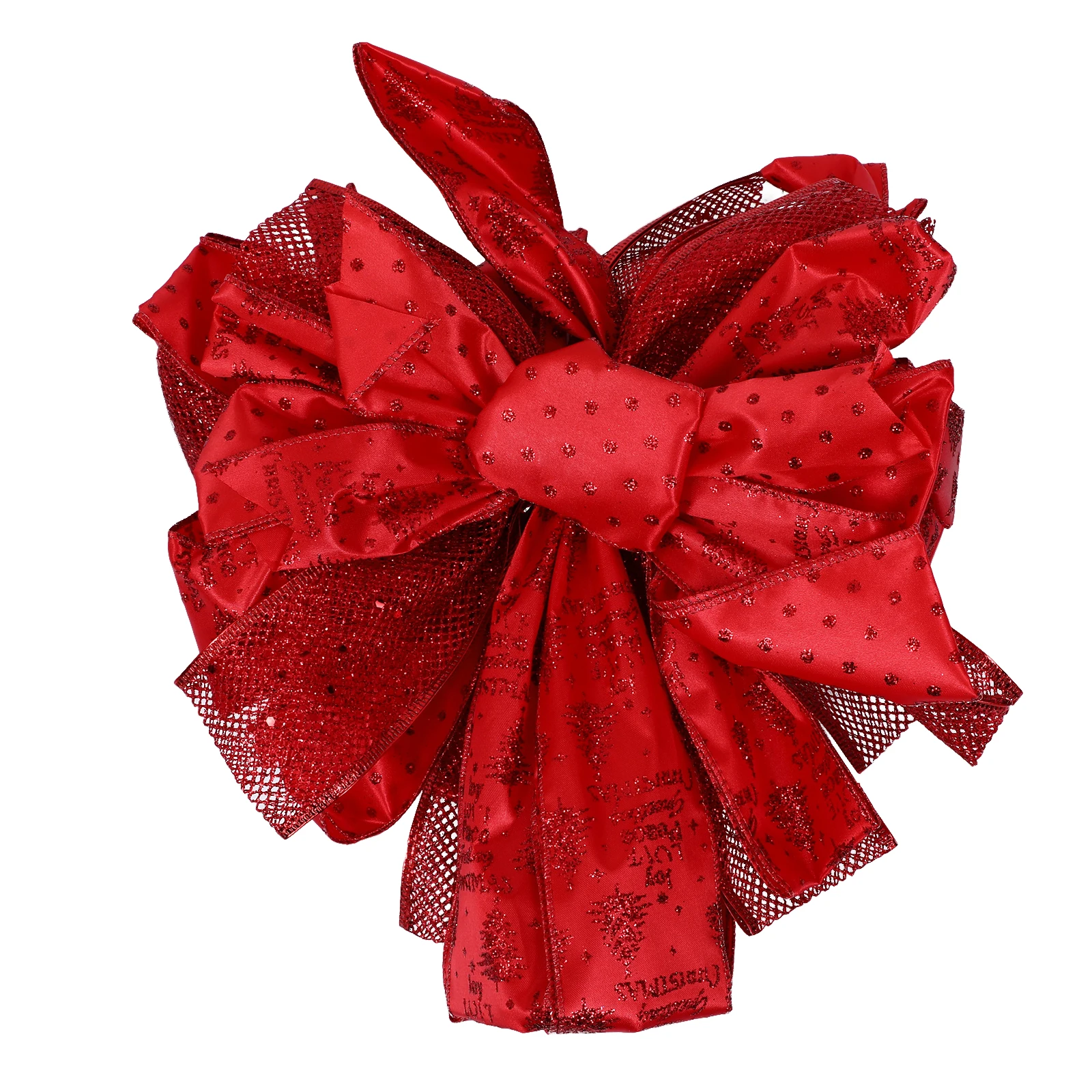 

Tree Bowknot Decoration Christmas Tree Decor Treetop Adornment Festive nament Home Christmas Adornment Party DIY