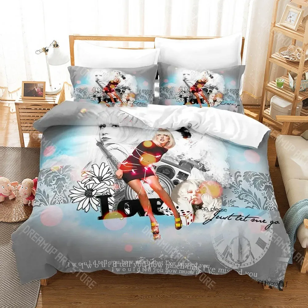 3D Printed Lady Singer Gaga Bedding Set for Boys Girls Duvet Cover Pillowcase  Twin Queen King Full Single Double Sizes