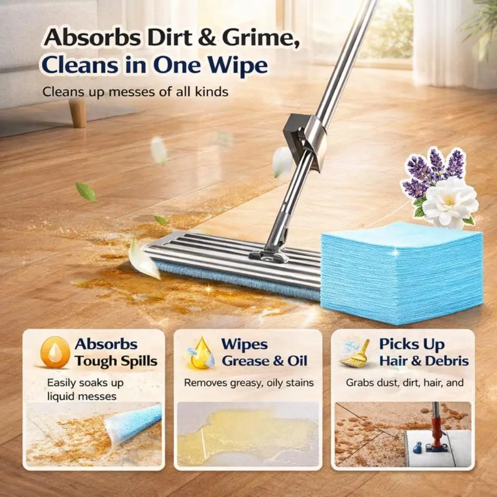 30/60/90PCS Powerful Cleaning Tile Floor Cleaner Tablets Effectively Removes Stains Water Soluble Cleaning Sheet
