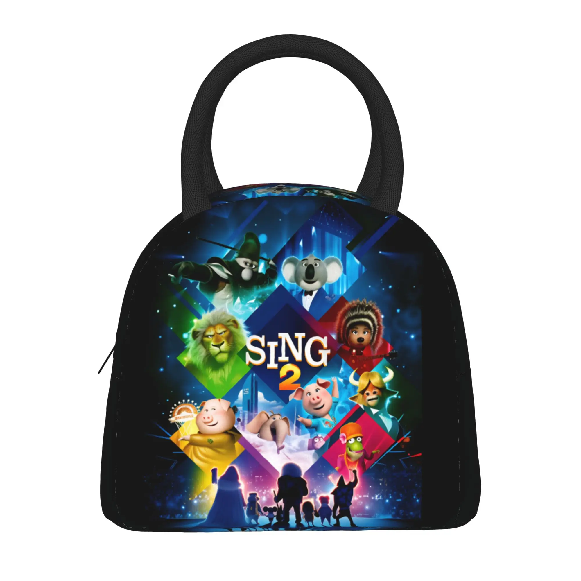 Movie Sing 2 Lunch Bag  Office Lunch Box For Child Casual Graphic Thermal Tote Handbags Oxford Portable Cooler Bag