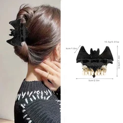 8cm Halloween Bat Lady Hair Clip Festive Personality Funny Back of Head Hair Clip Shark Clip Cute Fashion Hair Accessory