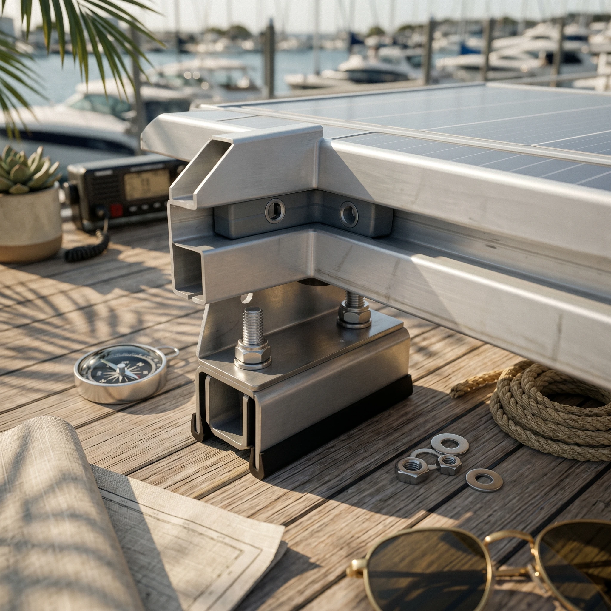 4 Pieces Right-Angle Clamp Bracket Compact Mounting Bracket Furniture Connector Unobstructed Channel Polished Edges