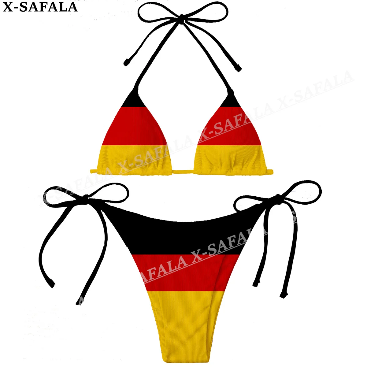 

Germany Country Flag 3D Print Women Micro Sexy Bikini Bra Set Summer Beachwear Sexy Beach Two Pieces Bathing Suits Swimwear