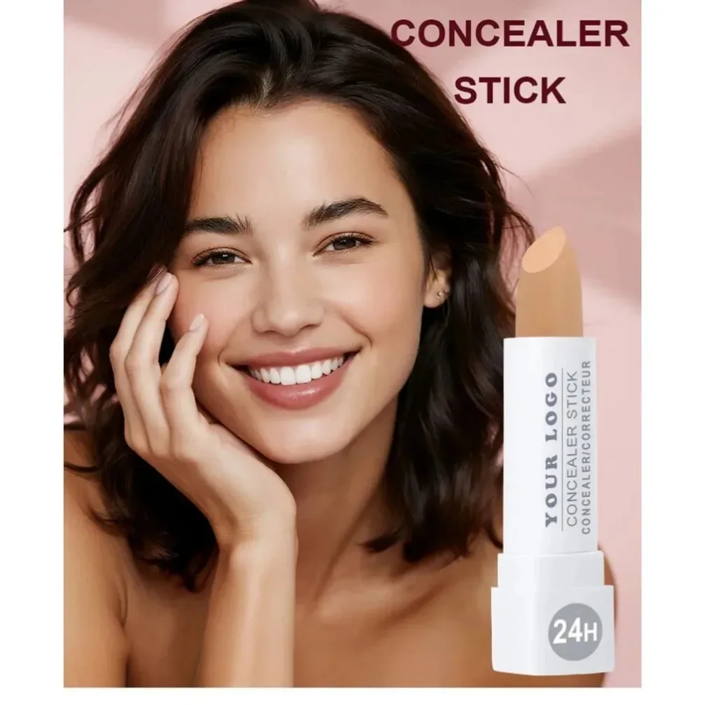 プライベートラベルホワイトマット口紅チューブ防水コンシーラー輪郭スティック修正肌のトーンコンシーラーカスタムメイクアップ化粧品