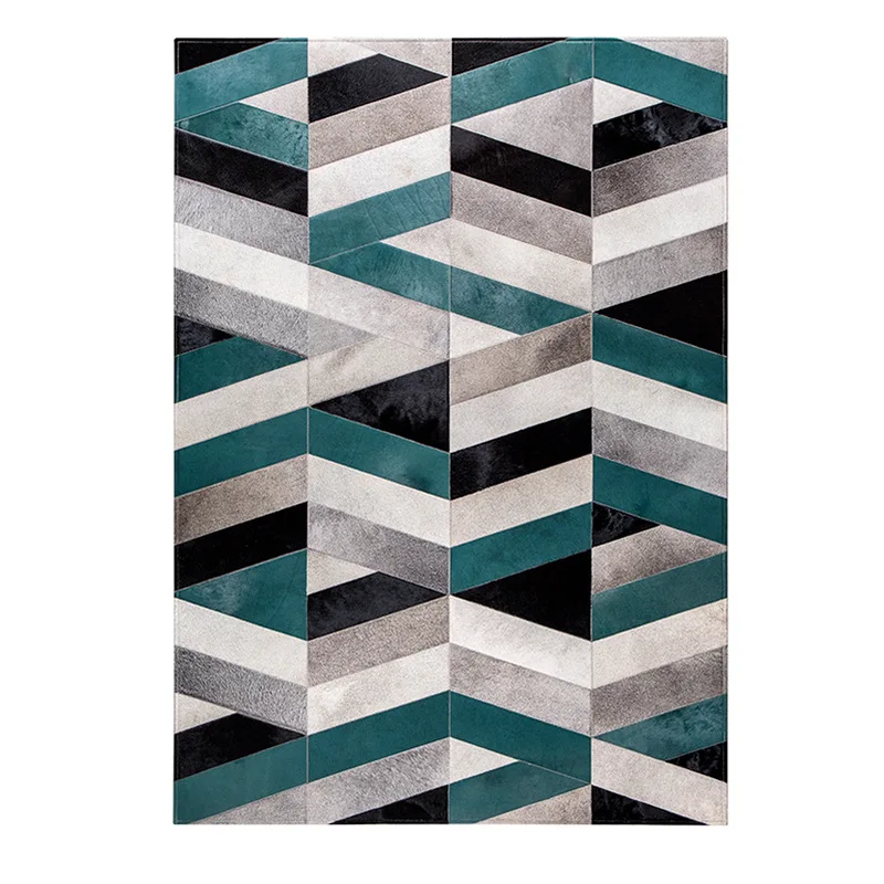

Cowhide carpet living room modern homestay bedroom dustproof decorative carpet