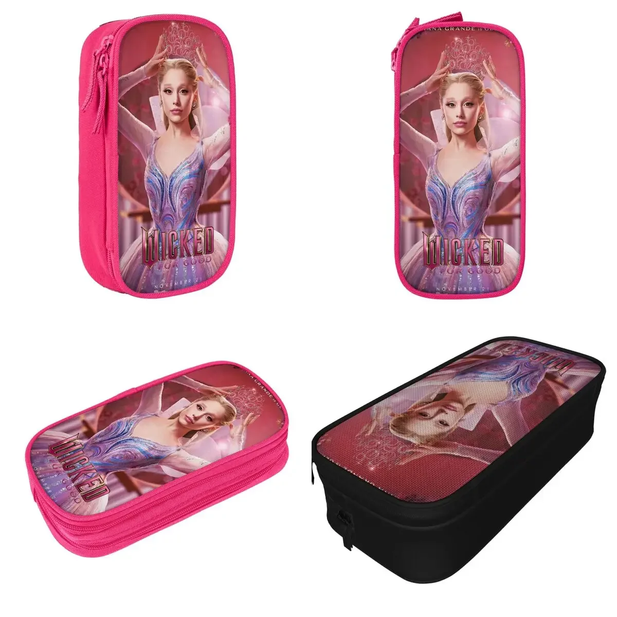Wicked For Good Glinda Pencil Case Creative Movie Pen Box Pencil Bags Girls Boys Large Storage School Supplies Gifts Pencil Box