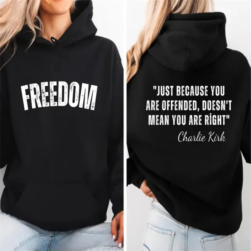 Charlie Kirk Hoodies Vintage Merch Hoodie Men and Women Hip-hop Sports Pullover Sweatshirt
