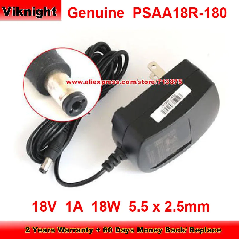 Imagem -01 - Adaptador Genuíno da C.a. do Psaa18r180 18v 1a 18w para Logitech 993000385 534-000245 X-r0001 930-000101 930-000129 534-000246 5.5x2.5 mm adaptador genuino da ca do psaa18r180 18v 1a 18w para logitech 993000385 534 000245 x r0001 930 000101 930 000129 534 000246 55x25 mm 01