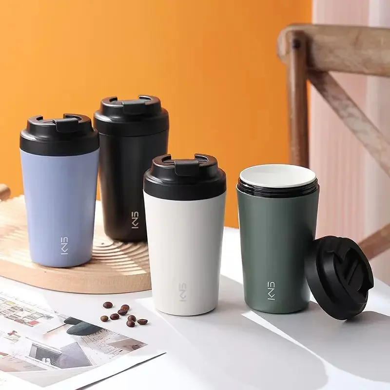 

Portable Ceramic Liner Vacuum Flask with Leak-Proof Lid, Elegant Coffee Mug for Office, Home and Travel