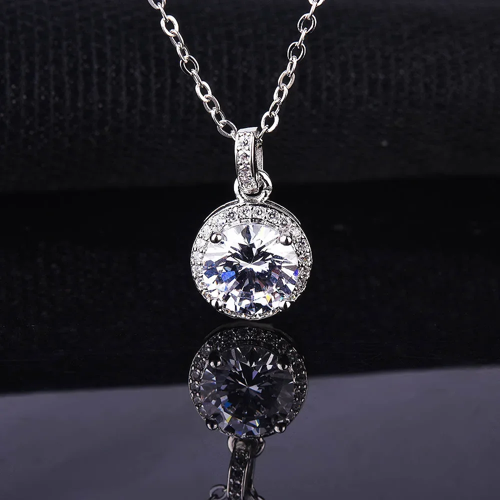 Collar de plata de ley auténtica S925, colgante de moissanita Natural, joyería para mujer, joyería de plata 925, Collares de Bizuteria para chica