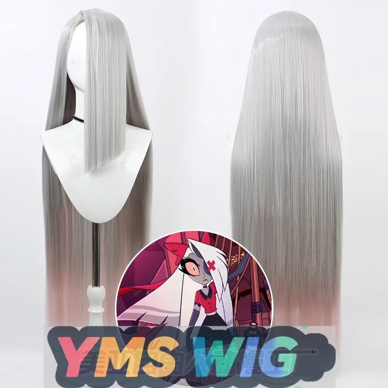 

【YMS WIG】Парик для косплея Vaggie, серебристо-белый градиент
