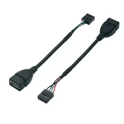 9-pin USB Motherboard Internal Header To USB2.0 Bus Adapter Chassis Built-in 9pin Cable For Computer Desktop Cable