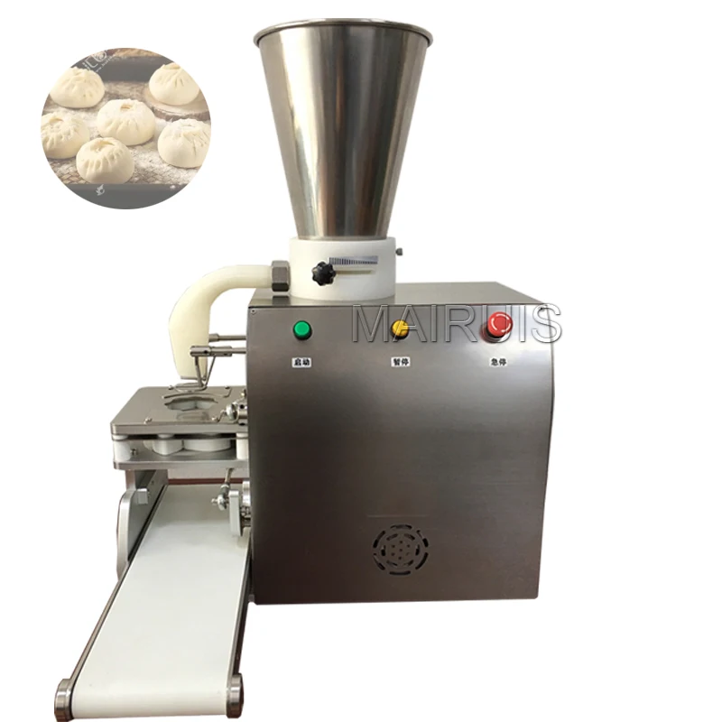 Halbautomatische gedämpfte gefüllte Brötchen Momo-Herstellungsmaschine Suppenknödel Xiaolongbao Baozi-Maschine Momo-Maschine