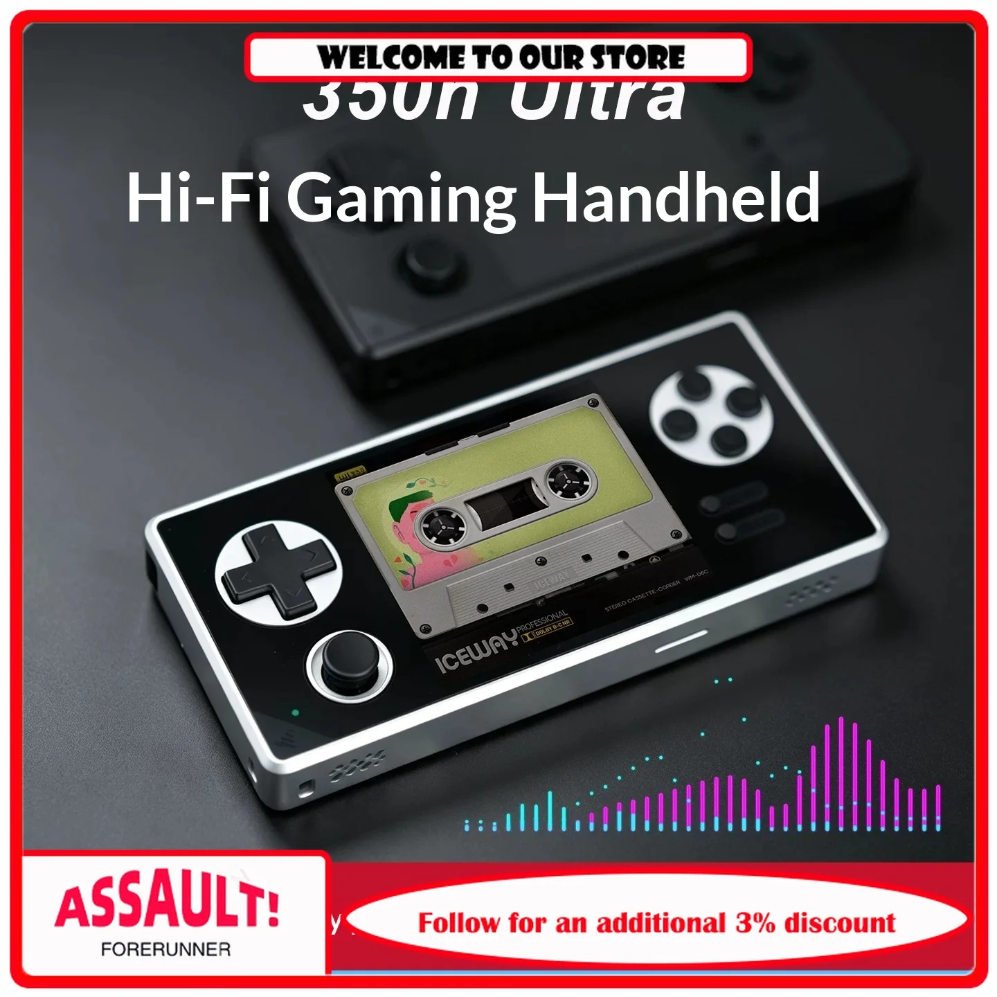 GKD350H Ultra Portable Retro Gaming Handheld CNC Aluminum Alloy Shell 3.5