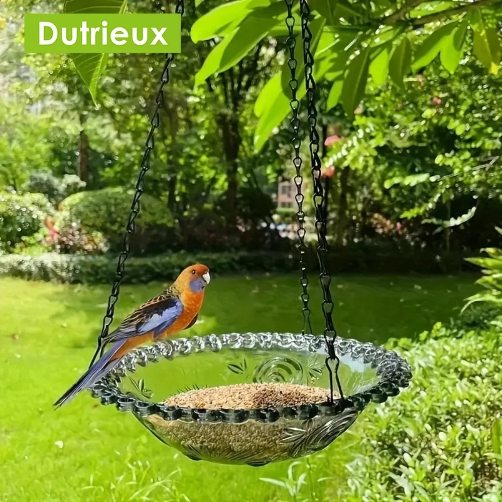 Bird Flower Shaped Hanging Bird Feeder Birdbath for Garden Outdoor Decor Yard Farm Supplies Hummingbird Feeder Supplies Feeder