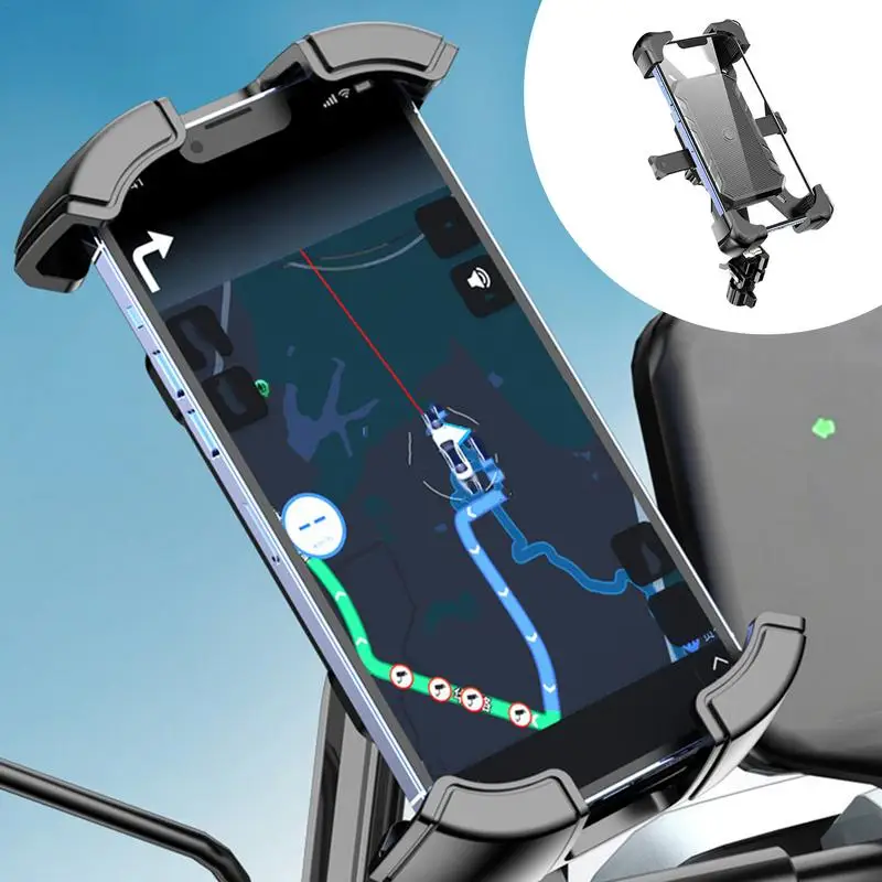 Motorcycle Phone Mount Scooter Handlebar Cellphone Holder Adjustable Motocross Mount Holder For Electric Car Motocross