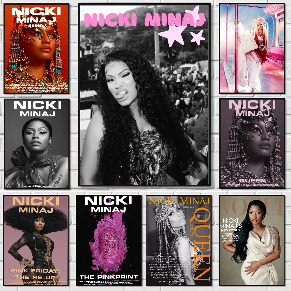 N-nicki Minaj Pôster rosa F-Friday Arte de parede de alta qualidade para casa, escritório, quarto, sala de estar, corredor, bar, ideia de presente perfeita