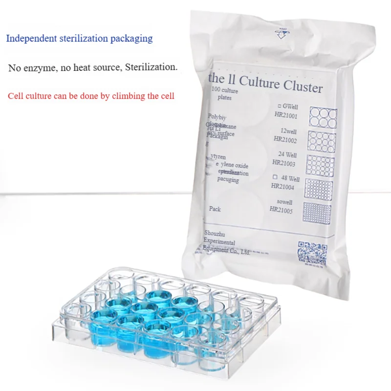 6-well 12-well 24-well 48-well 96-well 384-well flat-bottom cell culture plate Bacterial culture plate Coverslip cell crawler