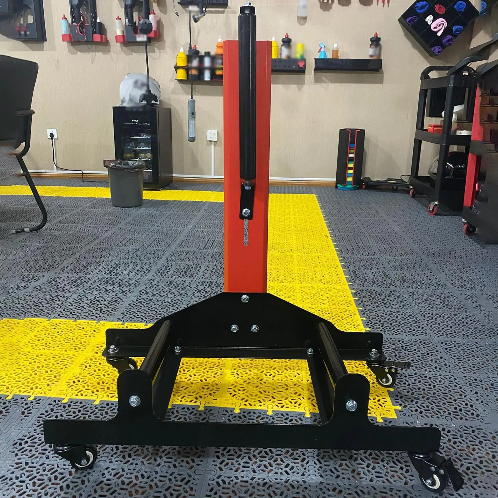 Wheel Detailing Stand Steel Portable Rim Cleaning Stand for Car Beauty