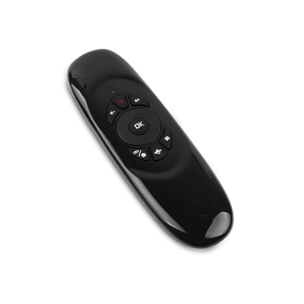 2.4g teclado sem fio e controle remoto, versão em inglês, para android tv box, computador, giroscópio de 6 eixos