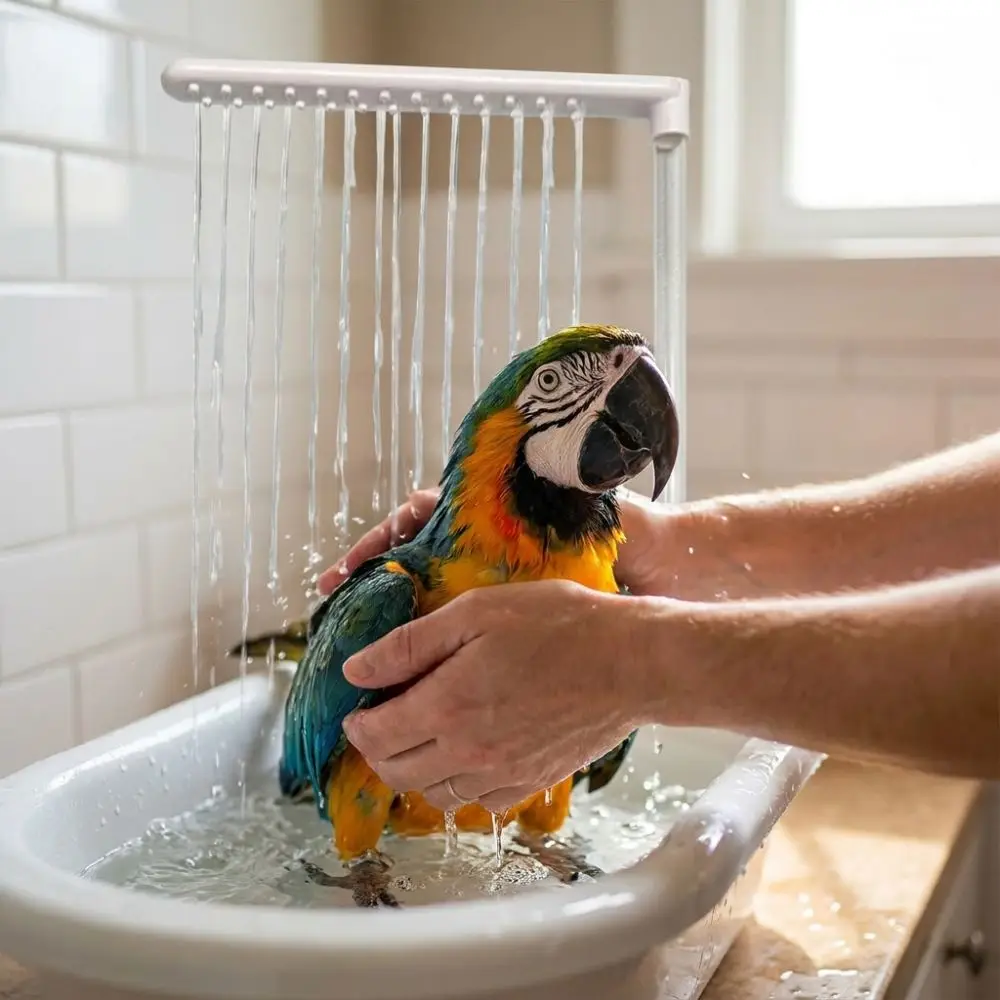 Bomba de Baño Automática para Loros, Bajo Ruido, Gran Flujo de Agua, Fuente para Baño de Aves, Ahorro de Energía, Circul