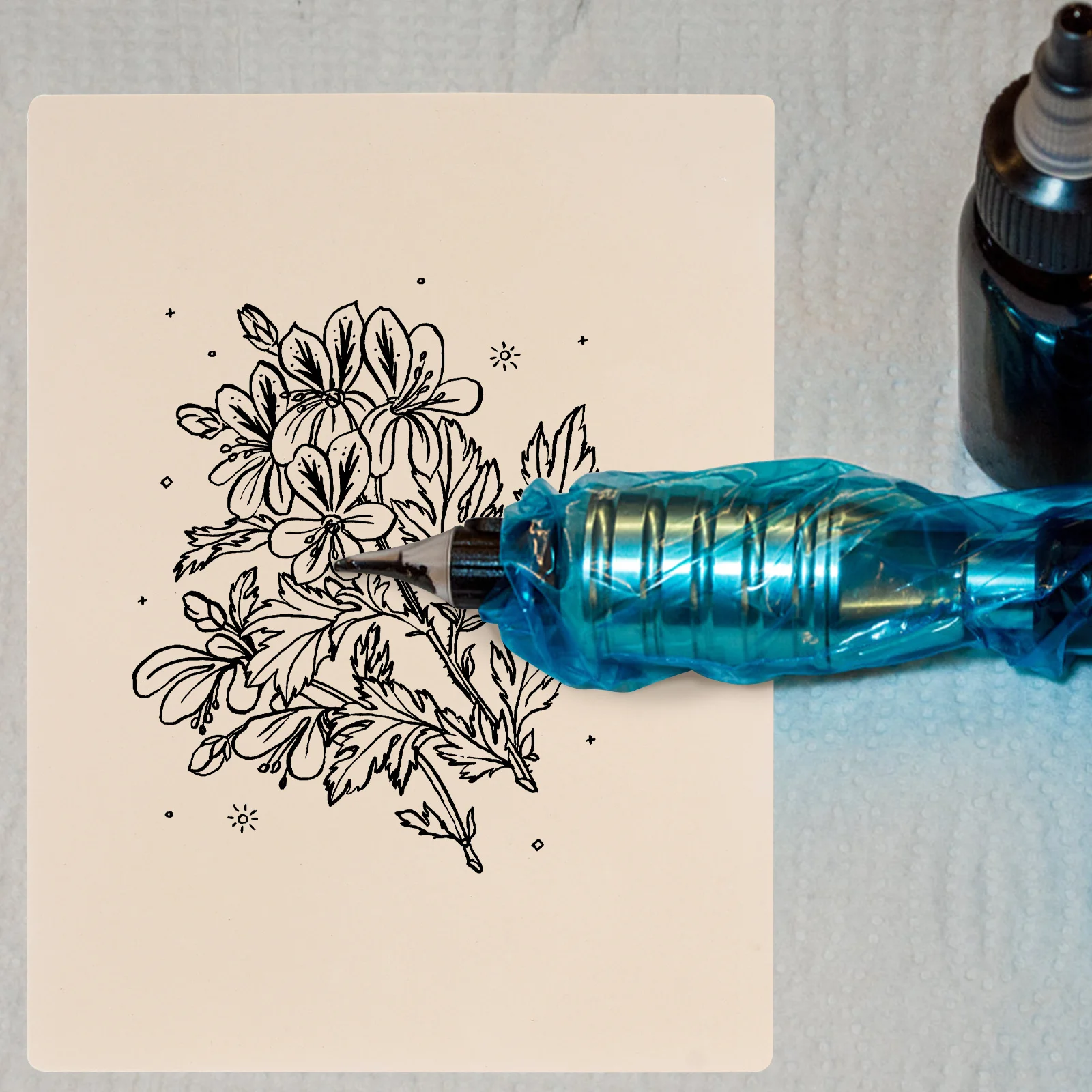 10 قطع من الجلد الممارس المصنوع من السيليكون للوشم بأوراق فارغة مماثلة للبشرة البشرية للاستخدام المزدوج الجوانب