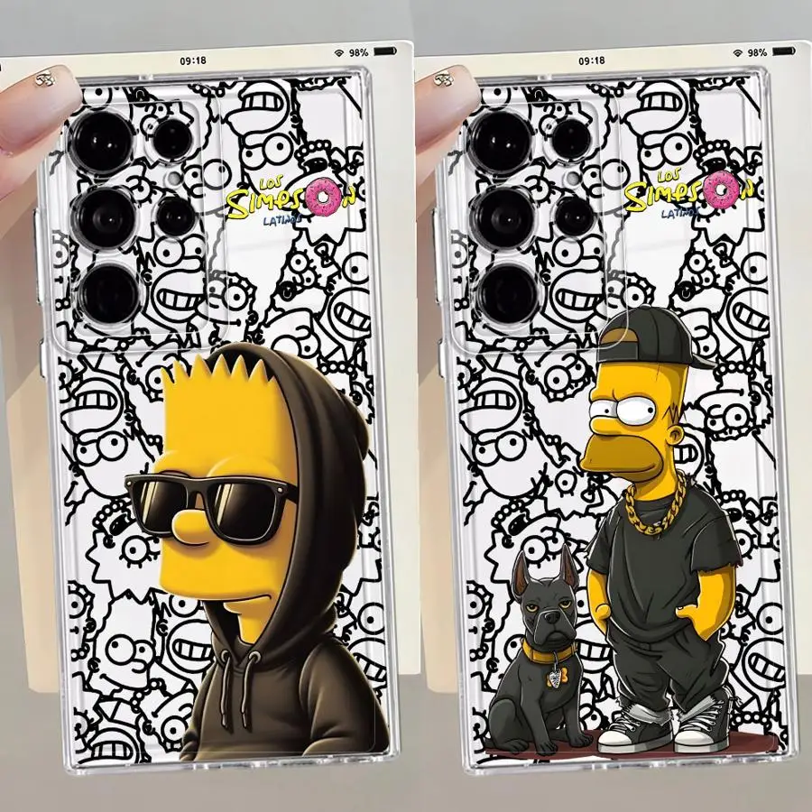 The Simpsons Cool Bart Case for Samsung Galaxy S26 Note 20 Ultra 10 S25 Edge S21 S23 Ultra S22 FE S20 Plus S24 Phone Cover