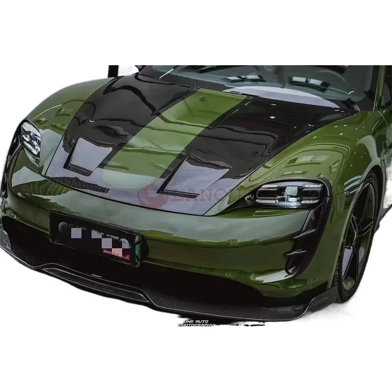 

High quality For 2019-2022 New Taycan Modified Carbon Fiber Hood Taycan Engine Hood