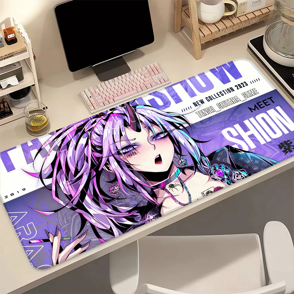 

Игровой коврик для мыши Tensei Shitara Slime Shion с изображением сексуальной аниме-девушки, большой коврик для ноутбука, настольный коврик, расширенный коврик для клавиатуры, подарок для геймера